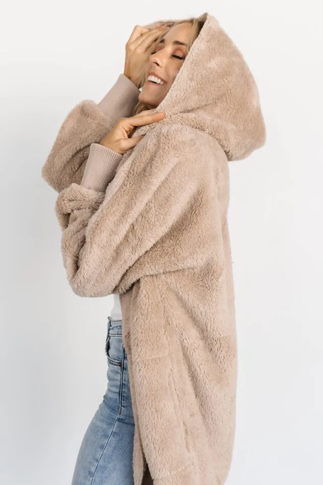 Melrose Teddy Jacket Taupe Women Baltic Born Outerwear Melrose Teddy Jacket Taupe Women Baltic Born Outerwear