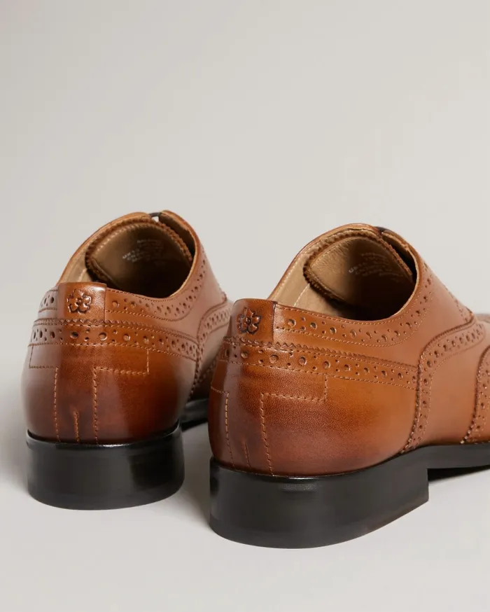 Men AMAISS 8211 Formal Leather Brogue Shoes Tan Ted Baker Formal Shoes