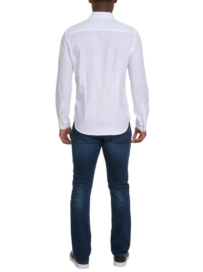Men AMORY LONG SLEEVE BUTTON DOWN SHIRT White Robert Graham Button Down Shirts