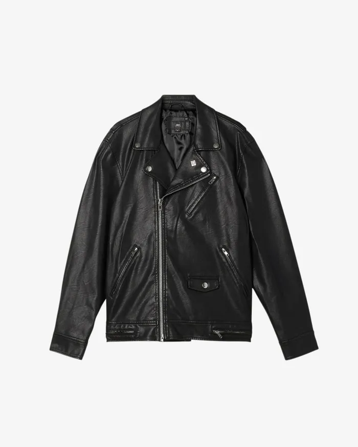 Men BASTARDS LEATHER JACKET Black OBEY Clothing JACKETS