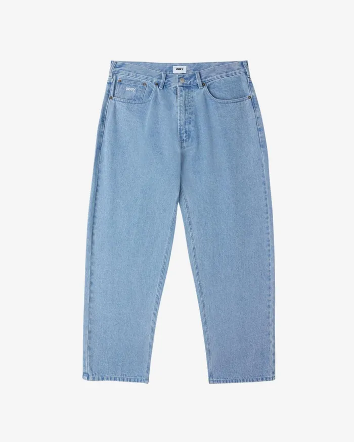 Men BIGWIG BAGGY DENIM Stone Wash Indigo OBEY Clothing Denim