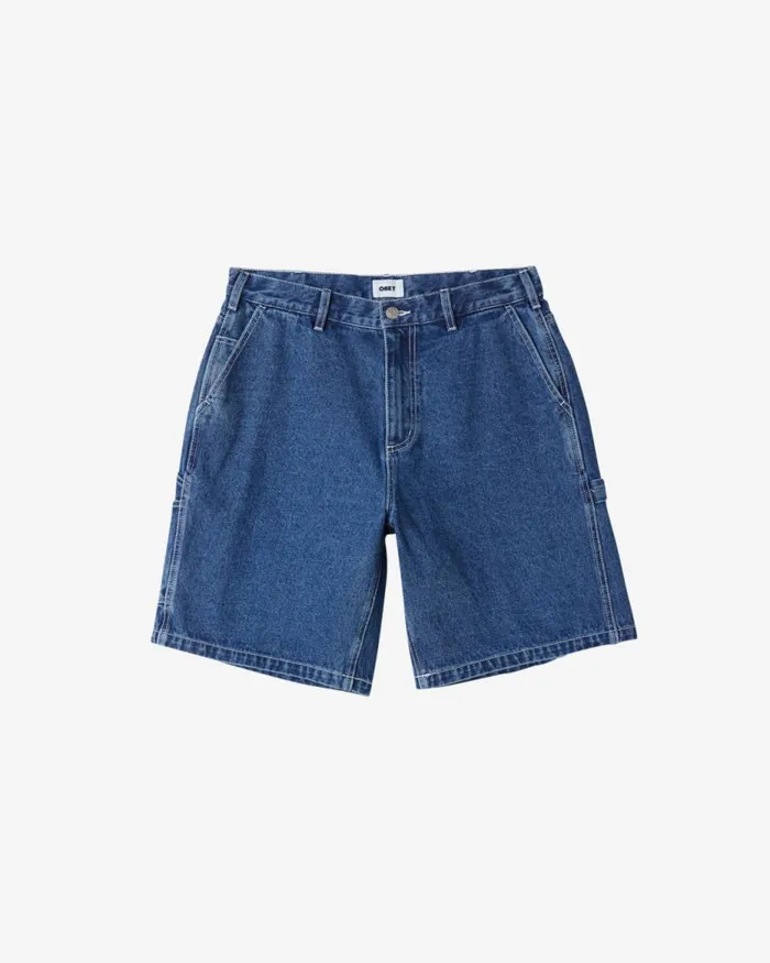 Men BIGWIG DENIM CARPENTER SHORT Stone Wash Indigo OBEY Clothing BIGWIG