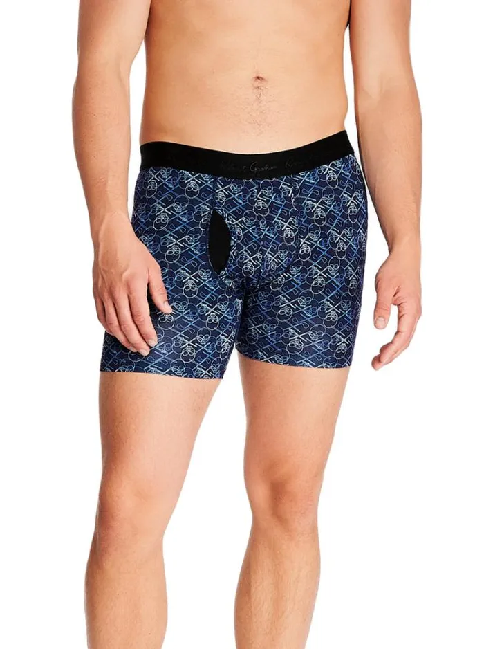 Men BLUE SKULL BOXER Blue Robert Graham Pajamas and Underwear