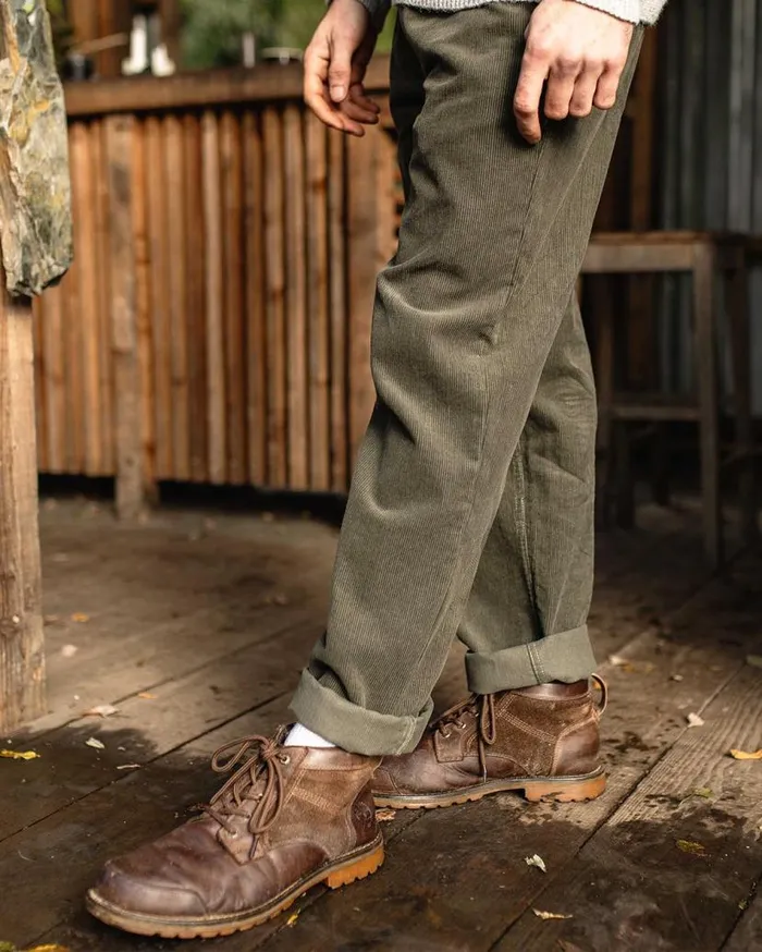 Men Bottoms Passenger Adventurer Cord Trouser Dusty Olive Dusty Olive