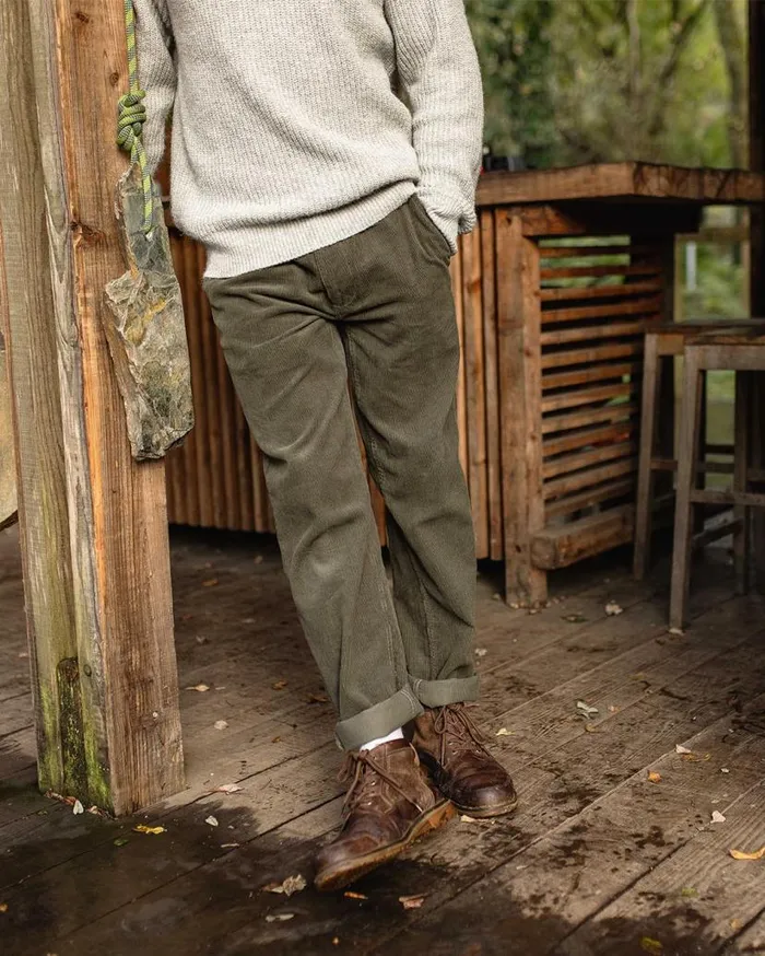Men Bottoms Passenger Adventurer Cord Trouser Dusty Olive Dusty Olive