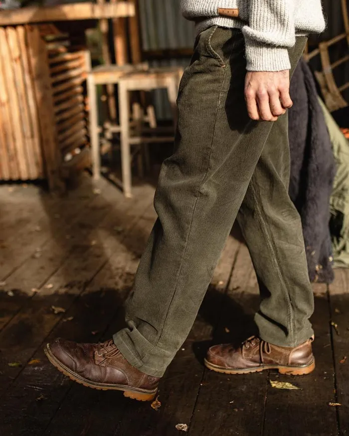 Men Bottoms Passenger Adventurer Cord Trouser Dusty Olive Dusty Olive