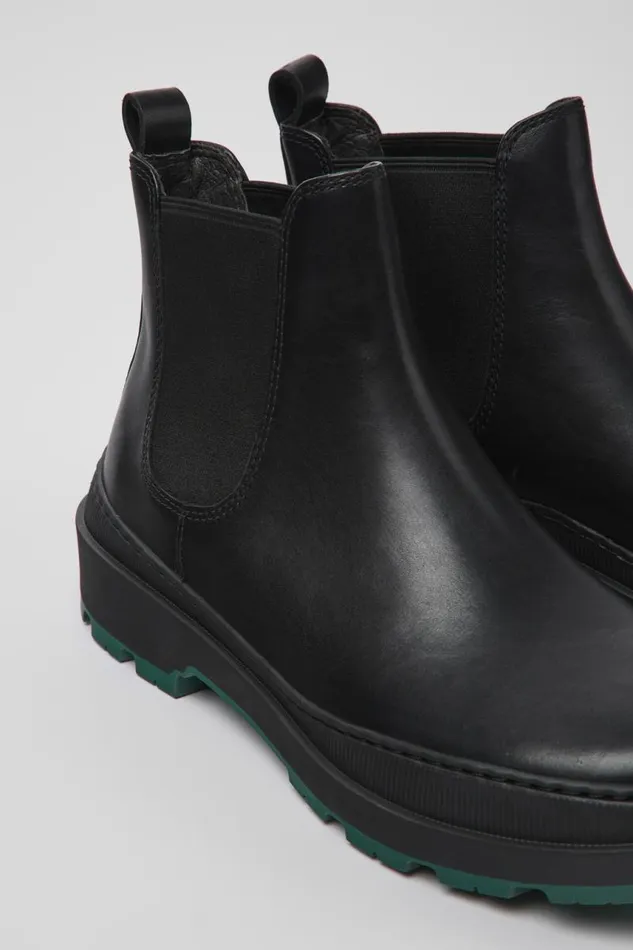 Men Camper Ankle Boots Brutus Trek MICHELIN Black Leather Ankle Boots