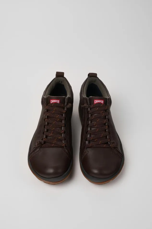 Men Camper Ankle Boots Peu Pista GORETEX Brown Leather Shoes