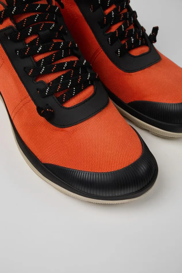 Men Camper Ankle Boots Peu Pista GORETEX Orange Textile Ankle Boots