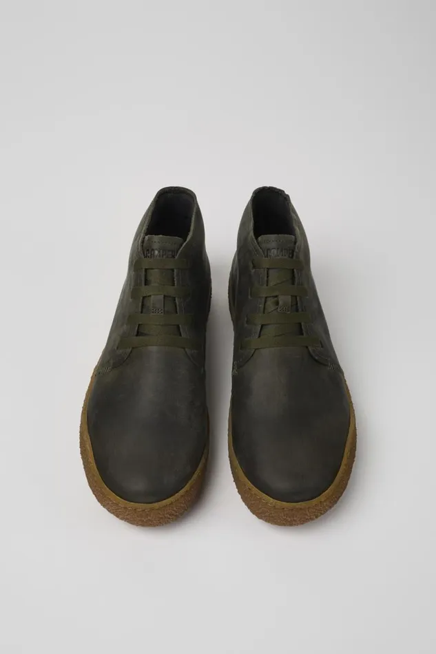Men Camper Ankle Boots Peu Terreno Green Nubuck Desert Boot Men Camper Ankle Boots Peu Terreno Green Nubuck Desert Boot