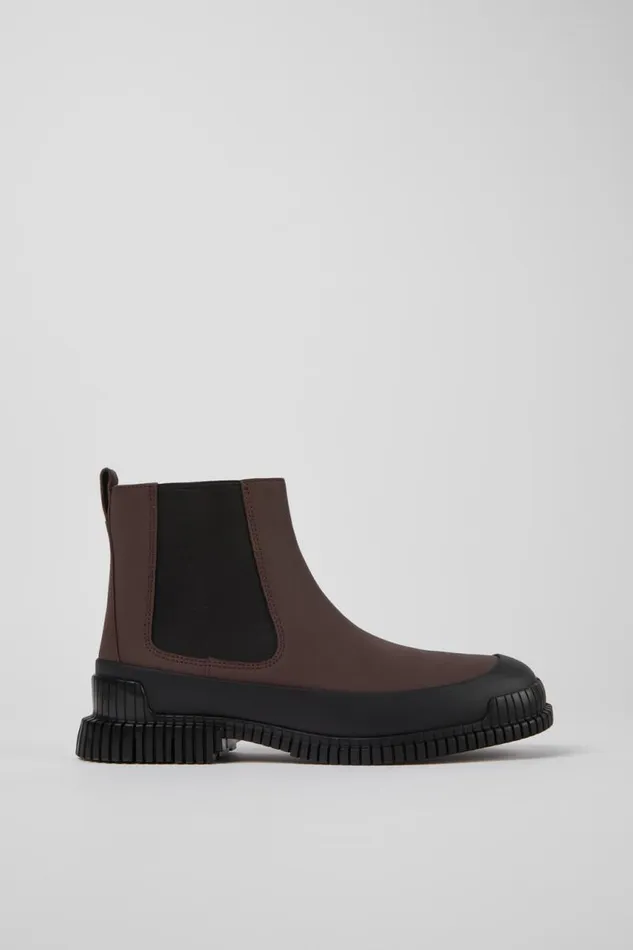 Men Camper Ankle Boots Pix Brown And Black Leather Chelsea Boots Men Camper Ankle Boots Pix Brown And Black Leather Chelsea Boots