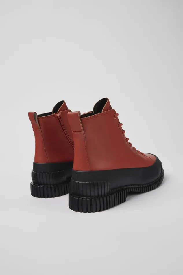 Men Camper Ankle Boots Pix Brown And Black Leather Laceup Boots Men Camper Ankle Boots Pix Brown And Black Leather Laceup Boots