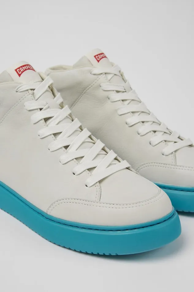 Men Camper Ankle Boots Runner K21 White Nondyed Leather Sneakers