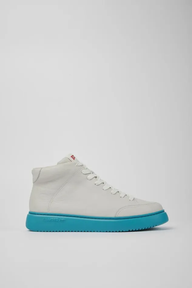Men Camper Ankle Boots Runner K21 White Nondyed Leather Sneakers Men Camper Ankle Boots Runner K21 White Nondyed Leather Sneakers