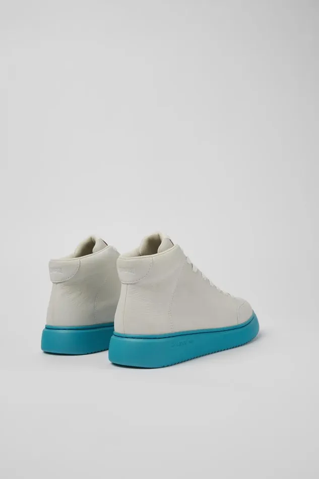 Men Camper Ankle Boots Runner K21 White Nondyed Leather Sneakers Men Camper Ankle Boots Runner K21 White Nondyed Leather Sneakers