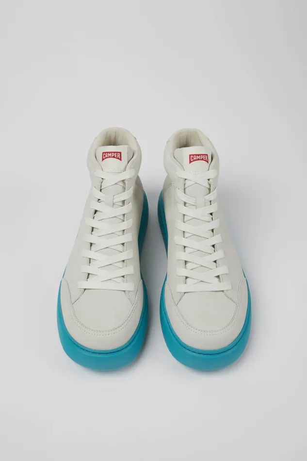 Men Camper Ankle Boots Runner K21 White Nondyed Leather Sneakers Men Camper Ankle Boots Runner K21 White Nondyed Leather Sneakers