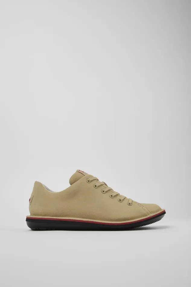 Men Camper Casual Shoes Beetle Beige Leather Shoe Men Camper Casual Shoes Beetle Beige Leather Shoe