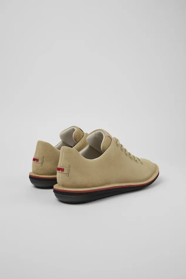 Men Camper Casual Shoes Beetle Beige Leather Shoe Men Camper Casual Shoes Beetle Beige Leather Shoe
