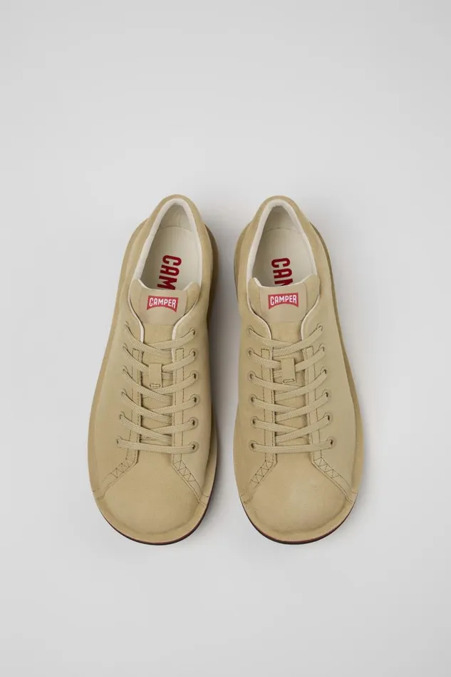 Men Camper Casual Shoes Beetle Beige Leather Shoe Men Camper Casual Shoes Beetle Beige Leather Shoe