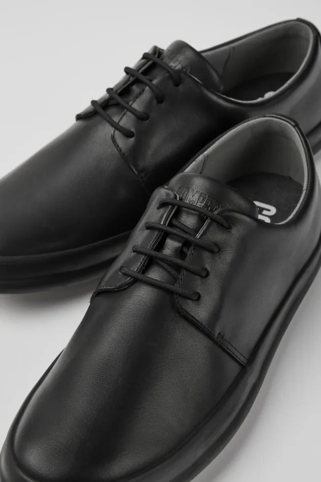 Men Camper Casual Shoes Chasis Black Leather Shoes