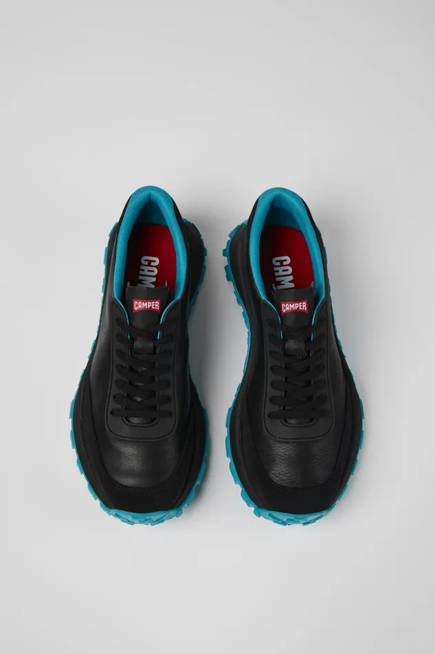 Men Camper Casual Shoes Drift Trail VIBRAM Black Leather And Nubuck Sneakers Men Camper Casual Shoes Drift Trail VIBRAM Black Leather And Nubuck Sneakers