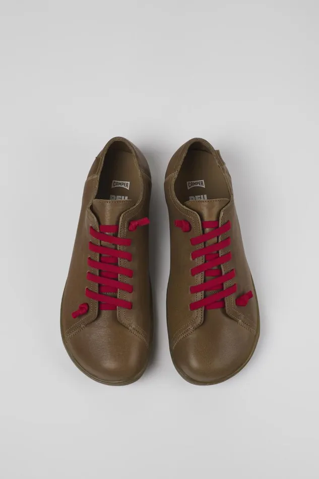Men Camper Casual Shoes Peu Beige Leather Shoes Men Camper Casual Shoes Peu Beige Leather Shoes