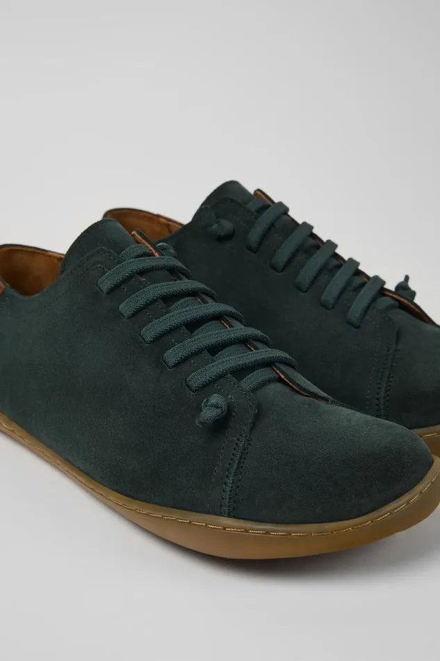 Men Camper Casual Shoes Peu Green Nubuck Shoes