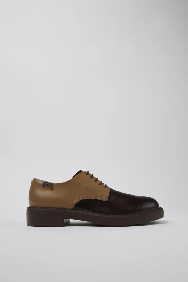 Men Camper Formal Shoes Twins Brown Leather Shoes Men Camper Formal Shoes Twins Brown Leather Shoes
