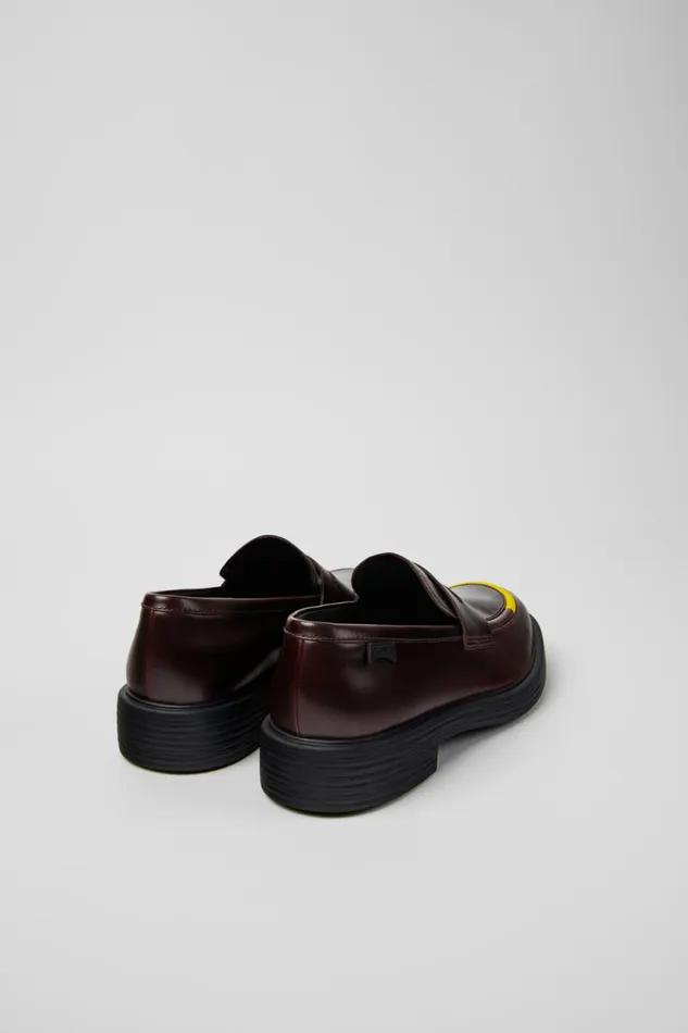 Men Camper Formal Shoes Twins Burgundy Leather Shoes Men Camper Formal Shoes Twins Burgundy Leather Shoes