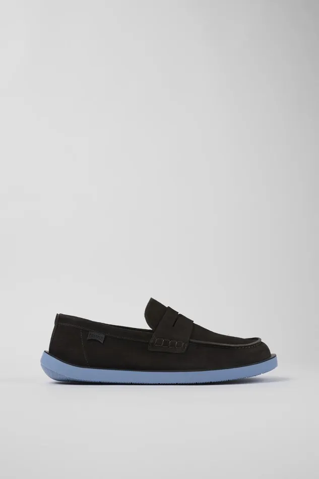Men Camper Formal Shoes Wagon Gray Nubuck Moccasin Men Camper Formal Shoes Wagon Gray Nubuck Moccasin