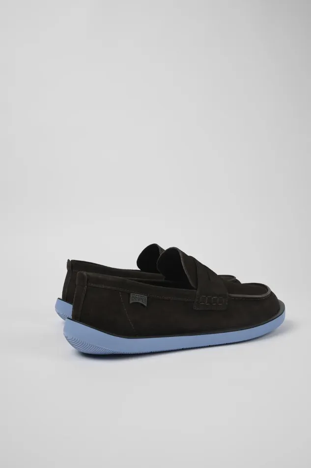 Men Camper Formal Shoes Wagon Gray Nubuck Moccasin Men Camper Formal Shoes Wagon Gray Nubuck Moccasin