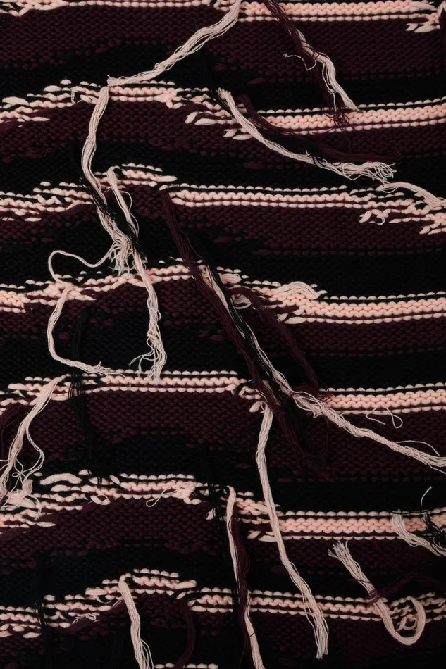 Men Camper Knit Knit Scarf Brown Intarsia Knit Scarf