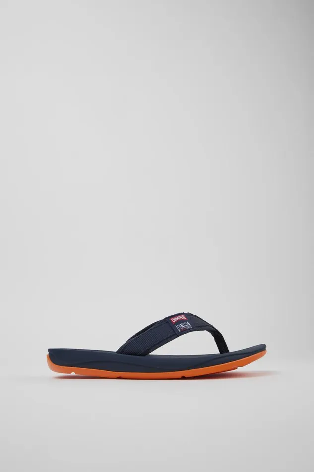 Men Camper Non Leather Shoes Camper X INEOS Britannia Blue Textile FlipFlops Men Camper Non Leather Shoes Camper X INEOS Britannia Blue Textile FlipFlops