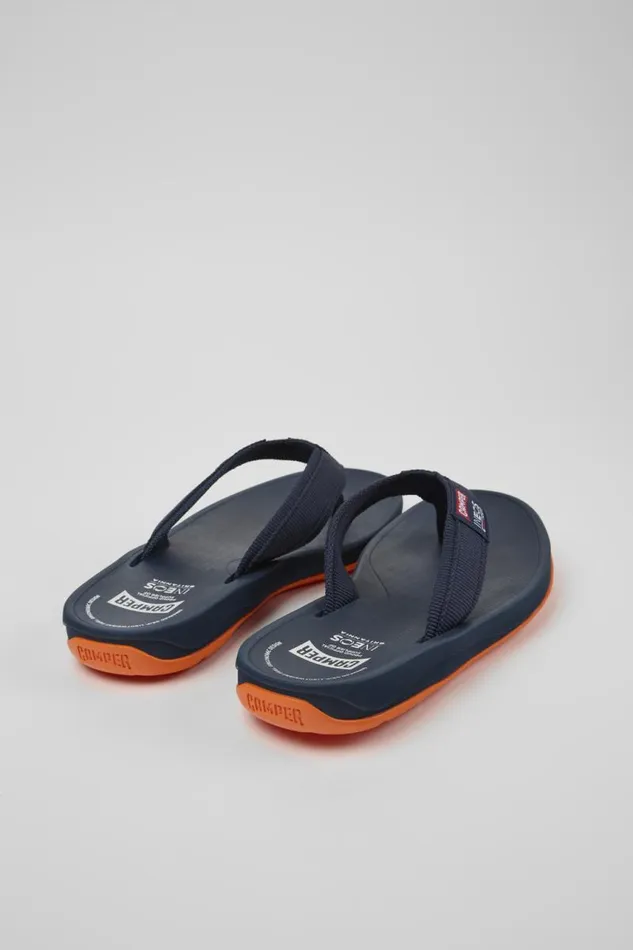 Men Camper Non Leather Shoes Camper X INEOS Britannia Blue Textile FlipFlops Men Camper Non Leather Shoes Camper X INEOS Britannia Blue Textile FlipFlops
