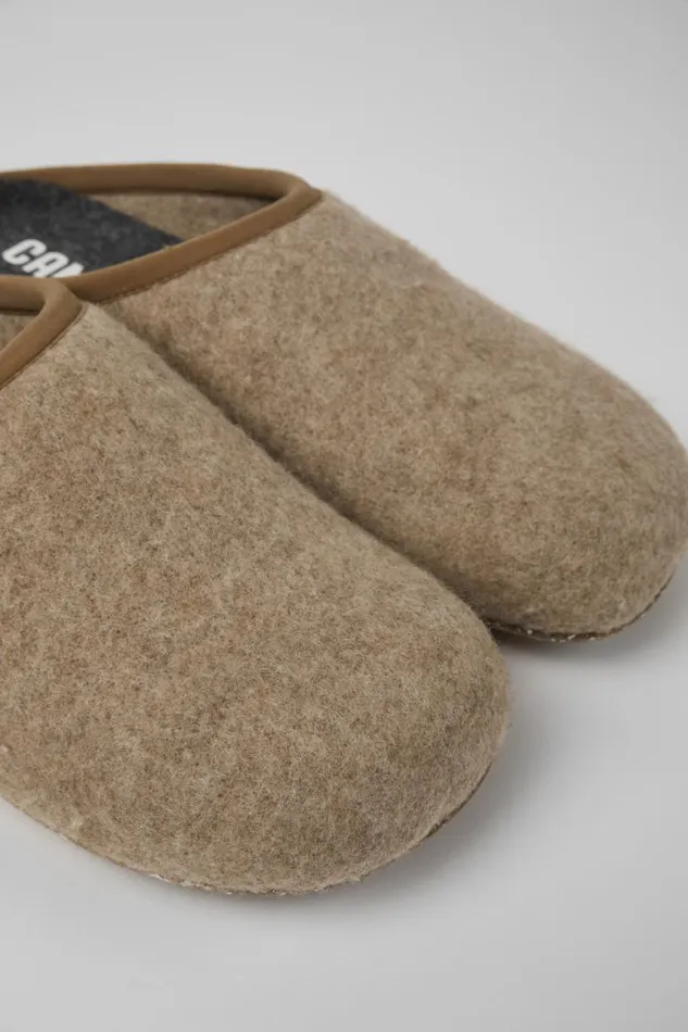 Men Camper Non Leather Shoes Wabi Brown Slippers