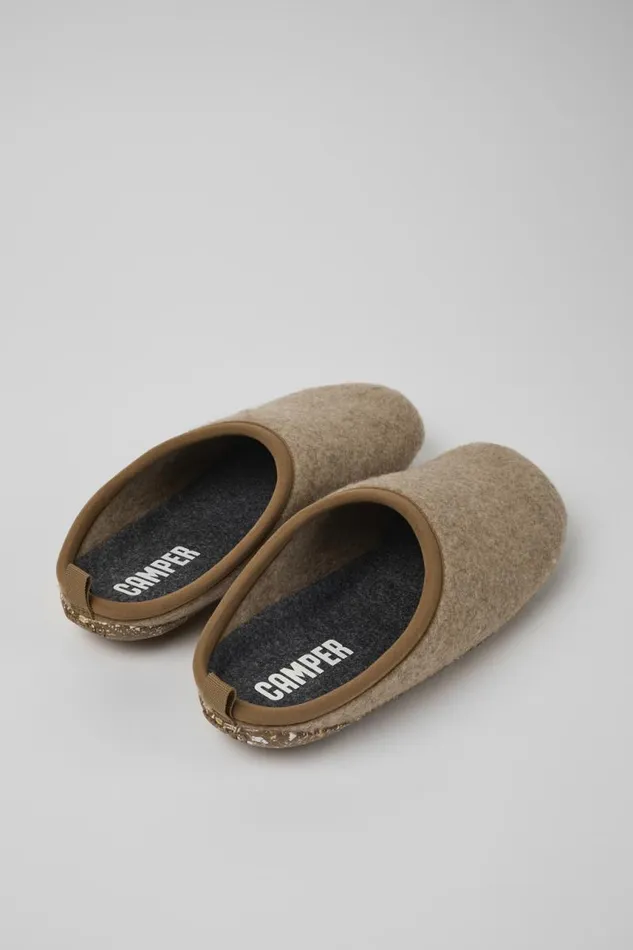 Men Camper Non Leather Shoes Wabi Brown Slippers Men Camper Non Leather Shoes Wabi Brown Slippers