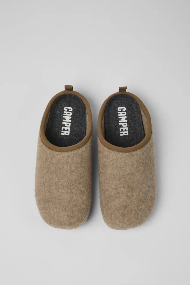 Men Camper Non Leather Shoes Wabi Brown Slippers Men Camper Non Leather Shoes Wabi Brown Slippers