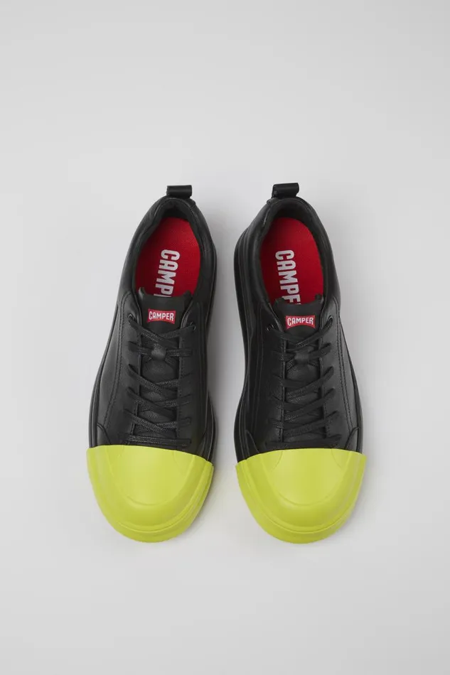 Men Camper Sneakers Junction Runner Black Leather Sneakers Men Camper Sneakers Junction Runner Black Leather Sneakers