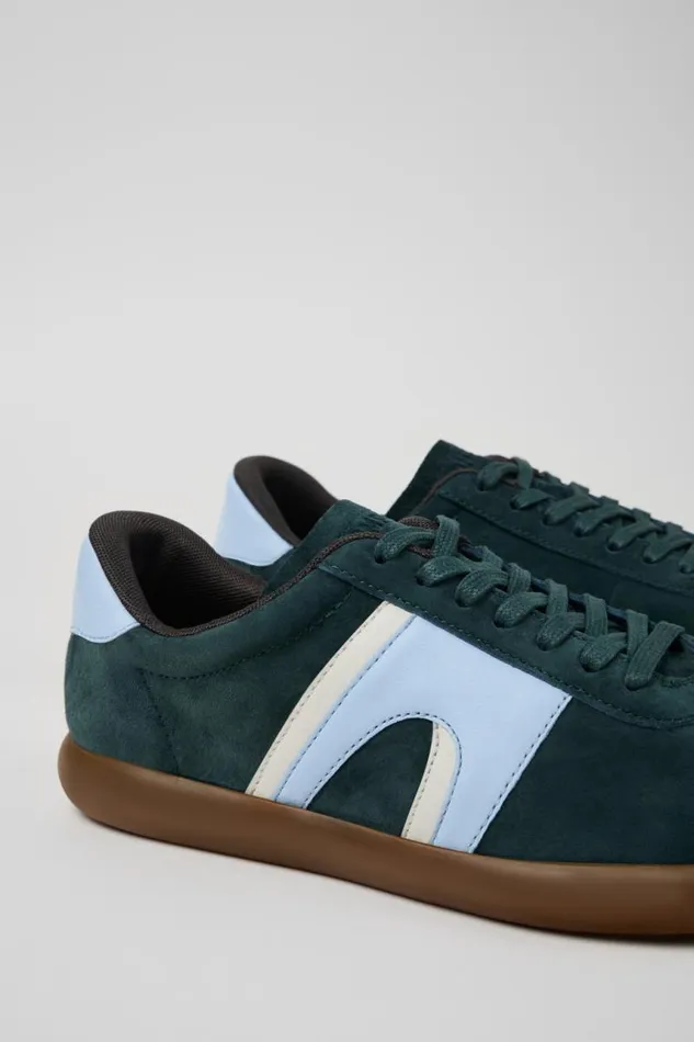 Men Camper Sneakers Pelotas Soller Green NubuckLeather Sneaker