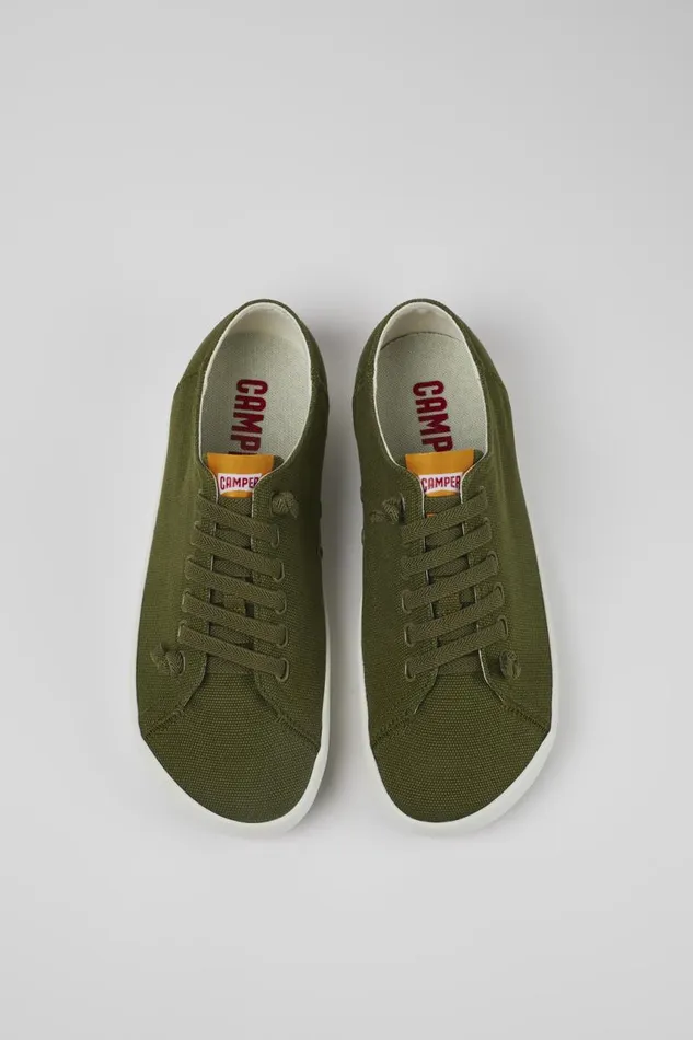 Men Camper Sneakers Peu Rambla Green Textile Sneaker Men Camper Sneakers Peu Rambla Green Textile Sneaker