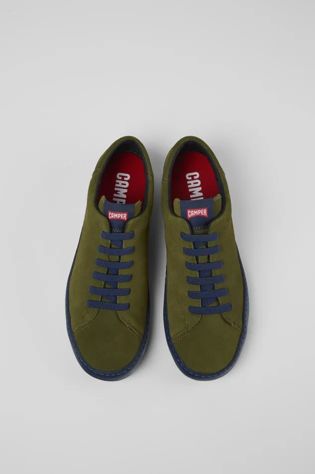 Men Camper Sneakers Peu Touring Green Nubuck Sneaker Men Camper Sneakers Peu Touring Green Nubuck Sneaker