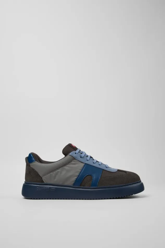 Men Camper Sneakers Runner K21 Gray Textile And Nubuck Sneakers Men Camper Sneakers Runner K21 Gray Textile And Nubuck Sneakers