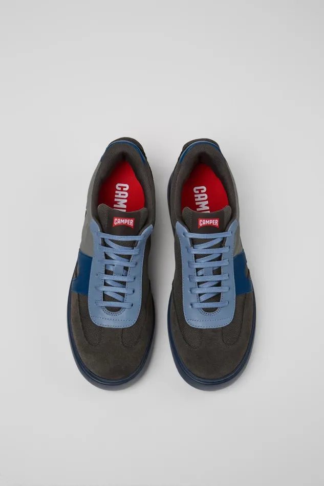 Men Camper Sneakers Runner K21 Gray Textile And Nubuck Sneakers Men Camper Sneakers Runner K21 Gray Textile And Nubuck Sneakers