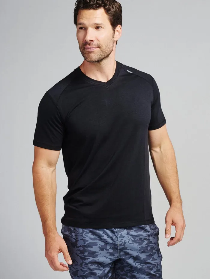 Men Carrollton Fitness VNeck TShirt Tasc Performance Short Sleeve TShirts