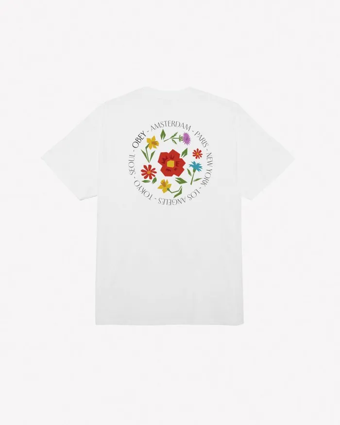 Men CITY FLOWERS CLASSIC TSHIRT Black OBEY Clothing TSHIRTS
