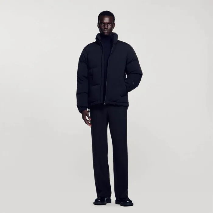 Men Coats SANDRO Oversized Puffer Jacket Black