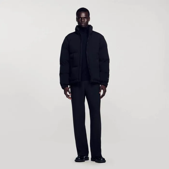 Men Coats SANDRO Oversized Puffer Jacket Black
