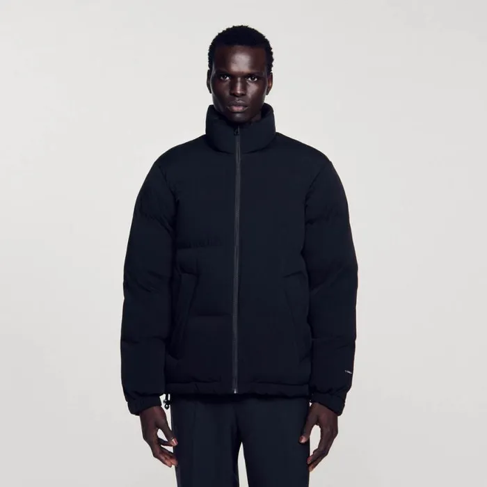 Men Coats SANDRO Oversized Puffer Jacket Black