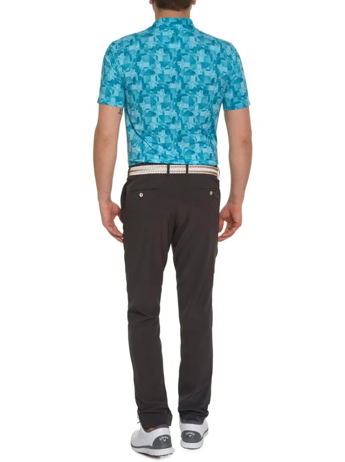 Men DAVOS PERFORMANCE POLO Teal Robert Graham Polos and TShirts