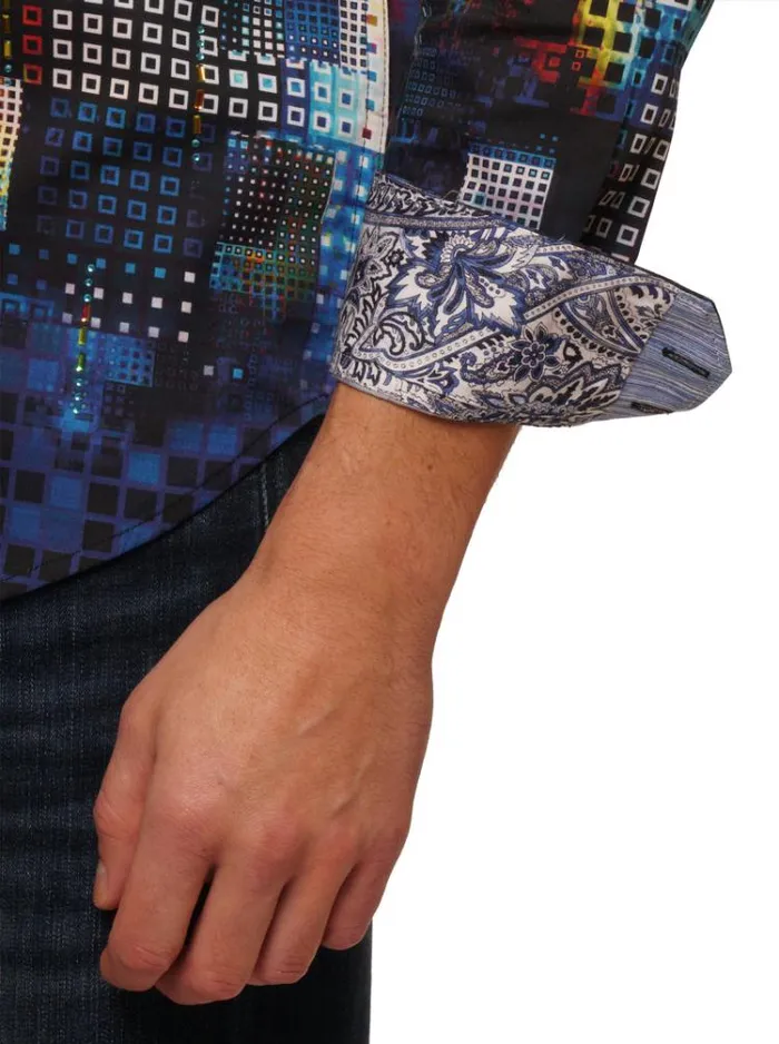 Men DISCO SKULL 2 LONG SLEEVE BUTTON DOWN SHIRT Multi Robert Graham Button Down Shirts
